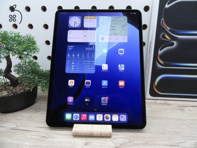 Apple iPad Pro 13″ (M4) – Ultra Retina XDR (Tandem OLED), ProMotion 120 Hz, Pencil Pro – 256 GB – Használt, karcmentes – Wi-Fi – Garancia 2025. 05. 29-ig