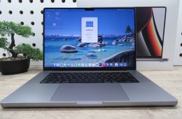 Apple MacBook Pro 16 (2021, M1 Pro) – 16″ XDR, ProMotion 120 Hz, 16 GB / 512 GB – Használt, szép állapot – 82% akku (582 ciklus) – 3 hónap garancia