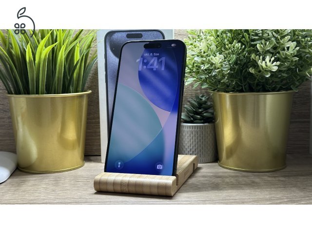 iPhone 15 Pro Max 128GB Kék, Független - 1 Év Garancia, Számla 
