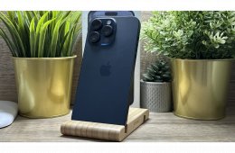 iPhone 15 Pro Max 128GB Kék, Független - 1 Év Garancia, Számla 