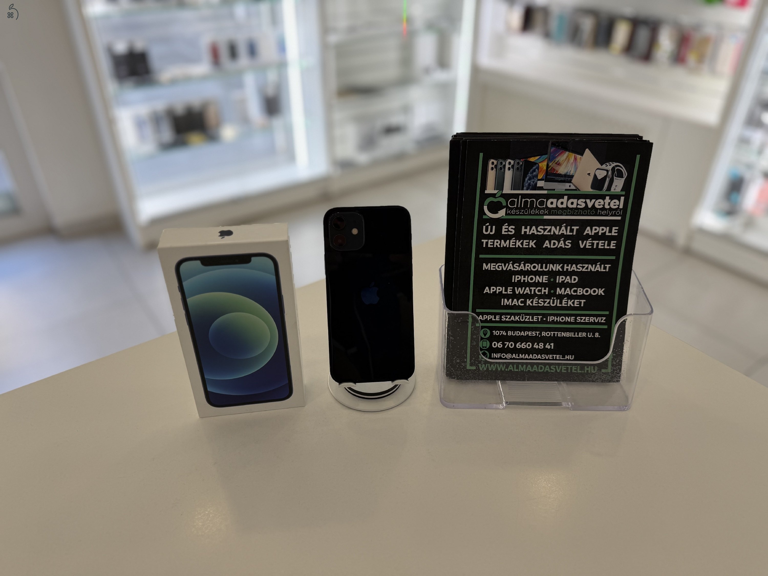 iPhone 12 64GB Yettel Használt/1-3 hónap gar./Akku 100%6p4497
