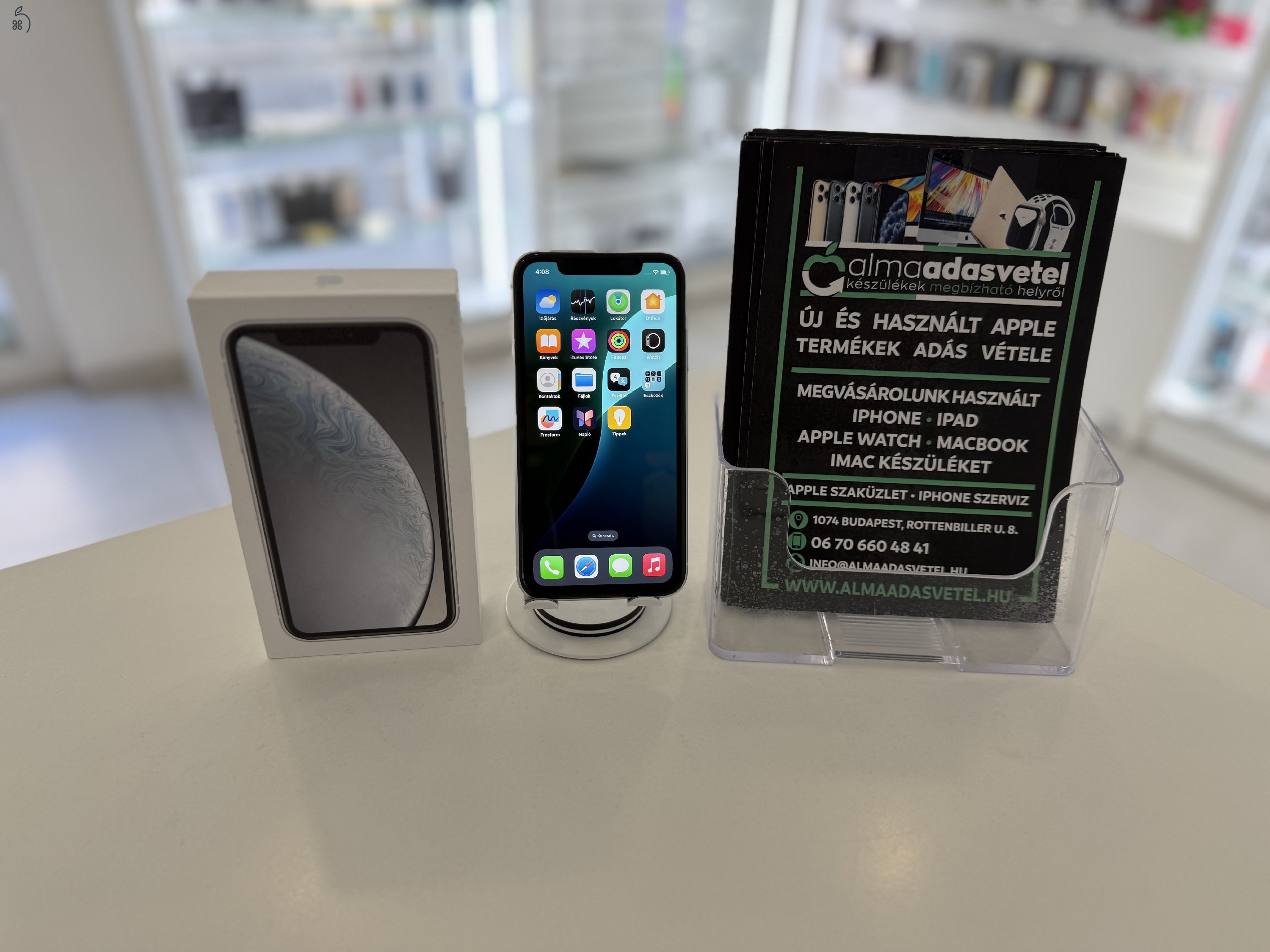 iPhone XR 128GB Yettel Újszerű/1-3 hónap gar./Akku 80%/p4498