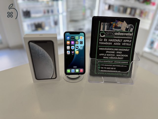 iPhone XR 128GB Yettel Újszerű/1-3 hónap gar./Akku 80%/p4498