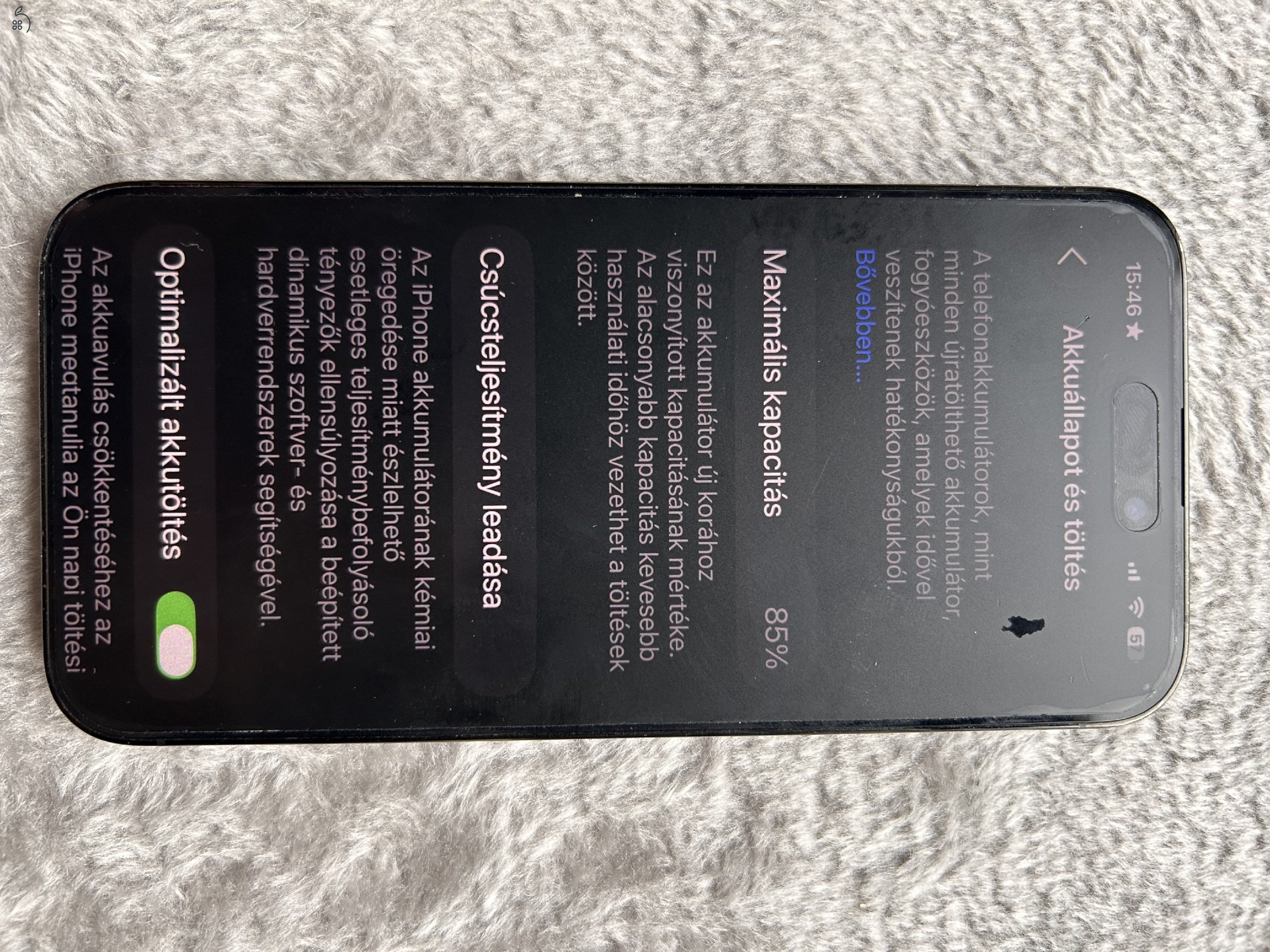 Eladó Iphone 14 Pro Max 128 GB, asztro fekete