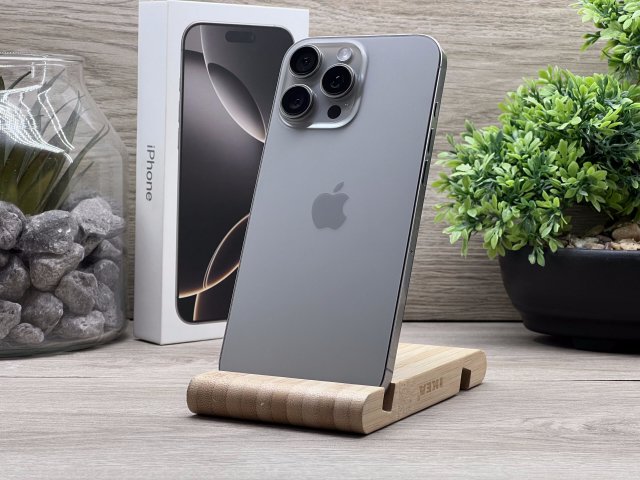 Hibátlan iPhone 16 Pro Max Natural Titanium 256GB 2 ÉV Garanciával Számlával 98% Akksi