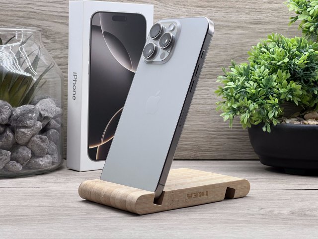 Hibátlan iPhone 16 Pro Max Natural Titanium 256GB 2 ÉV Garanciával Számlával 98% Akksi