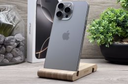 Hibátlan iPhone 16 Pro Max Natural Titanium 256GB 2 ÉV Garanciával Számlával 98% Akksi