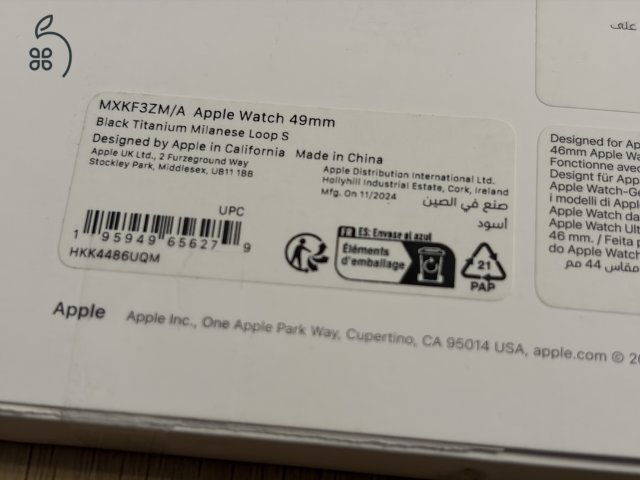 Milanese Loop Apple Watch Ultra 49mm fekete titan szíj - új - 