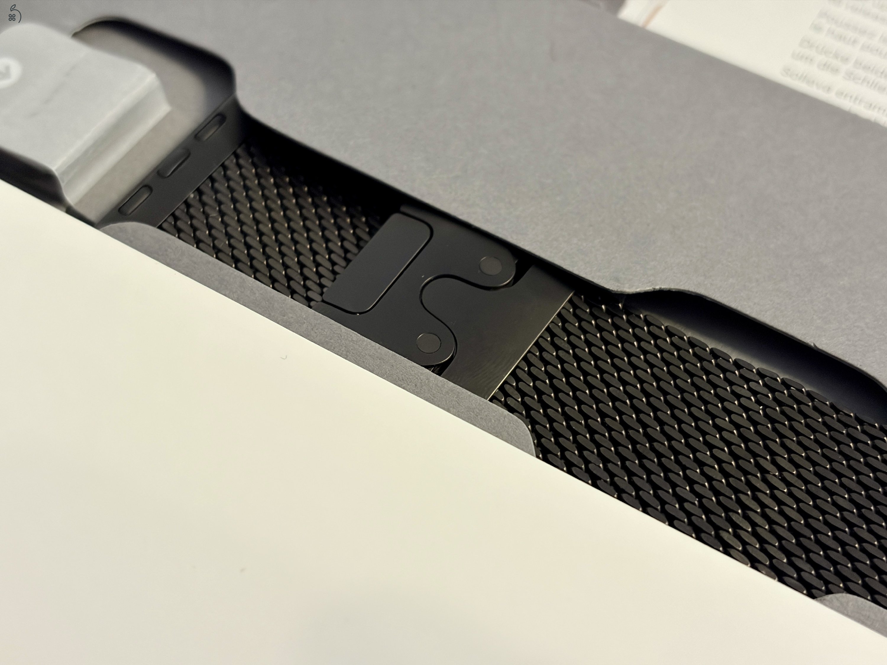 Milanese Loop Apple Watch Ultra 49mm fekete titan szíj - új - 
