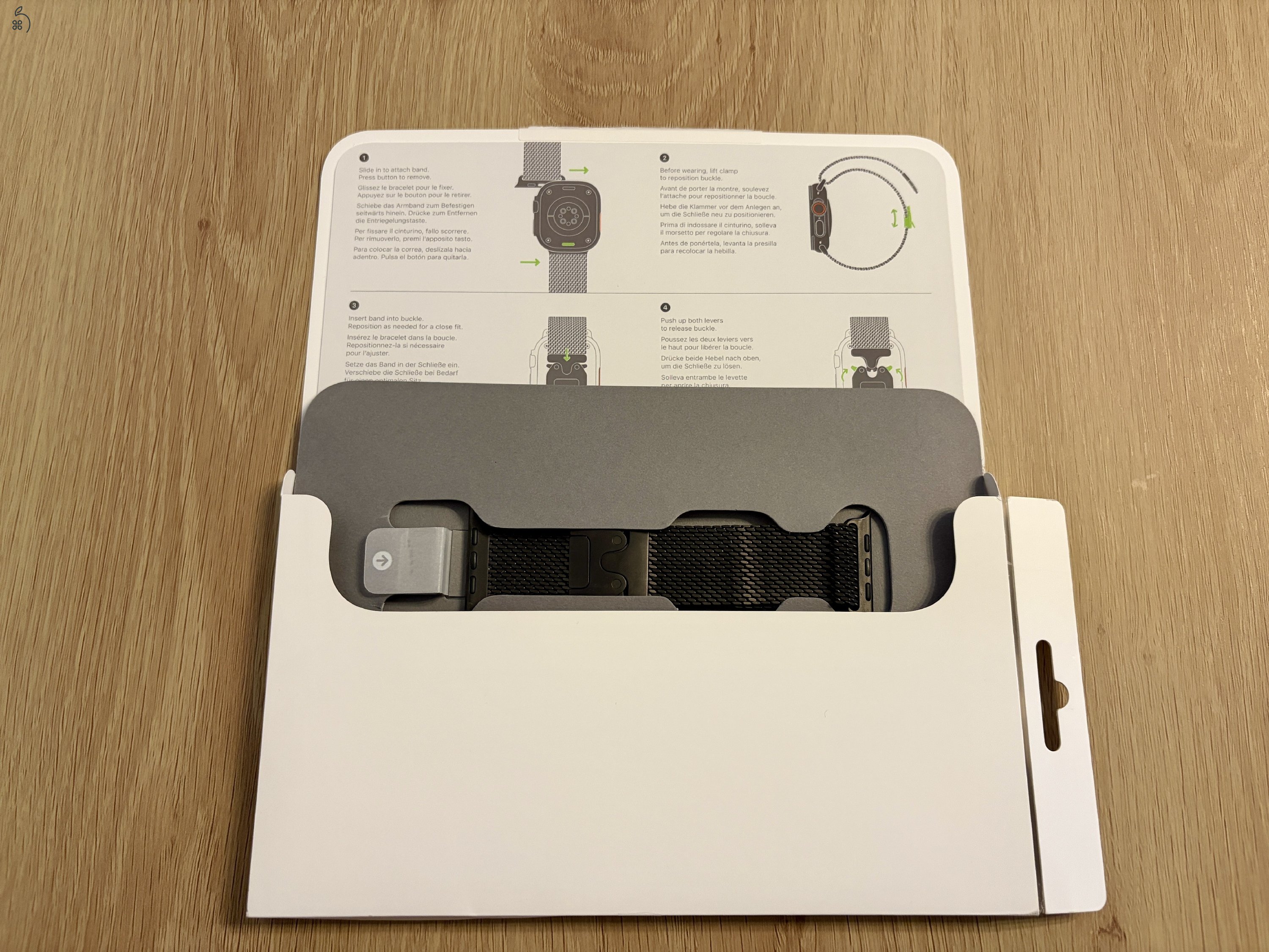 Milanese Loop Apple Watch Ultra 49mm fekete titan szíj - új - 