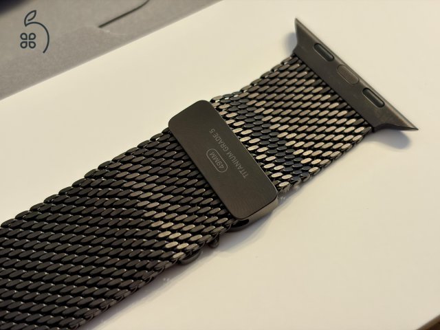 Milanese Loop Apple Watch Ultra 49mm fekete titan szíj - új - 