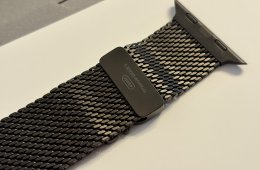 Milanese Loop Apple Watch Ultra 49mm fekete titan szíj - új - 