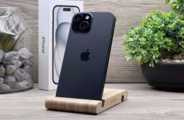 Hibátlan iPhone 15 Black 128GB 2 ÉV Garanciával Számlával 93% Akksi