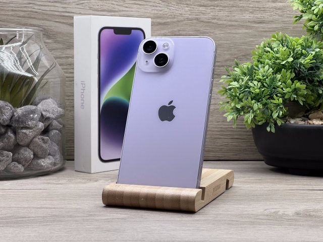 iPhone 14 Purple 128GB 2 ÉV Garanciával Számlával 91% Akksi