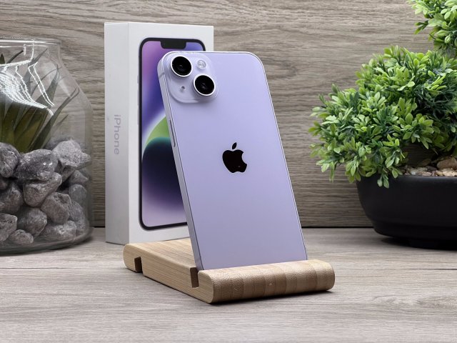 iPhone 14 Purple 128GB 2 ÉV Garanciával Számlával 91% Akksi