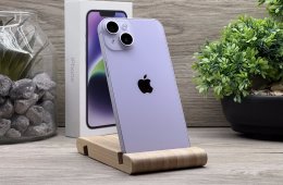 iPhone 14 Purple 128GB 2 ÉV Garanciával Számlával 91% Akksi