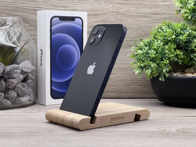 iPhone 12 Black 128GB 2 ÉV Garanciával Számlával 100% Akksi