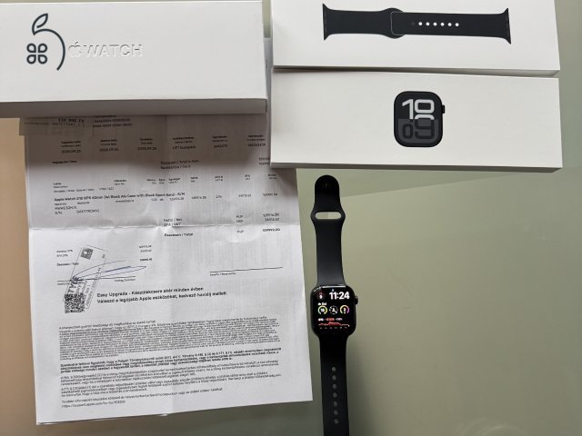 Új Apple Watch Series 10 GPS Jetblack 42mm Okosóra óra karóra