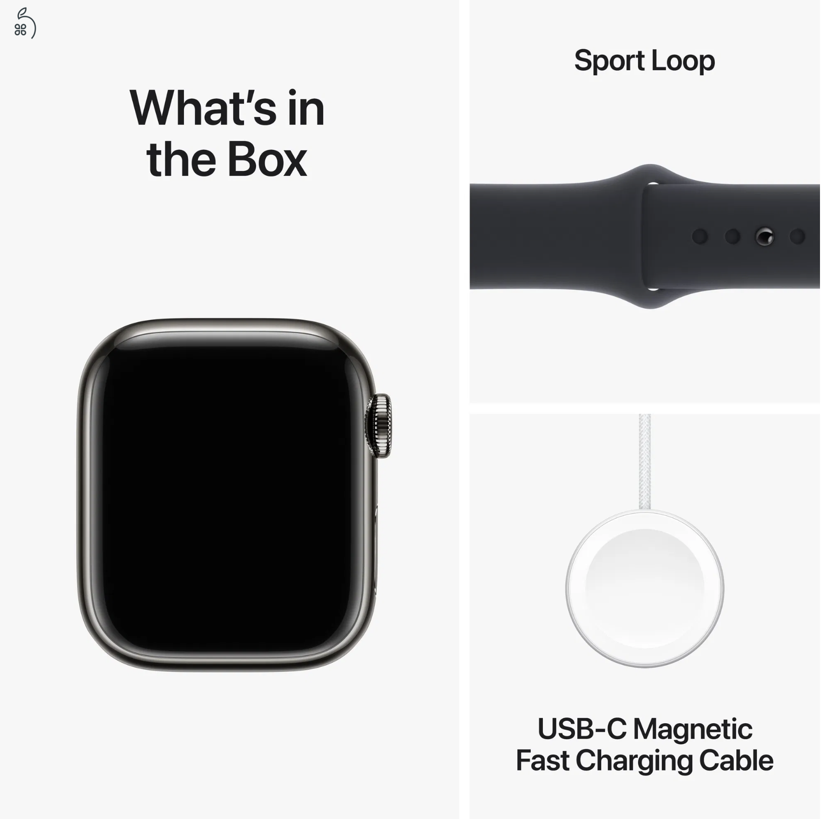 Apple Watch 9 41 mm GPS+Cellular, Graphite acél tok változat, új, aktiválatlan készülék