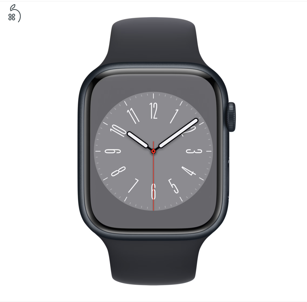Series 8, 45mm, Midnight Alu Vaz, Midnight Alu Sport szijjal