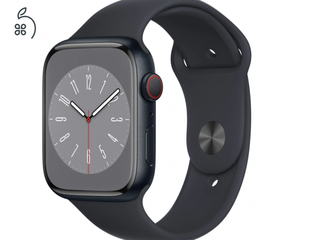 Series 8, 45mm, Midnight Alu Vaz, Midnight Alu Sport szijjal