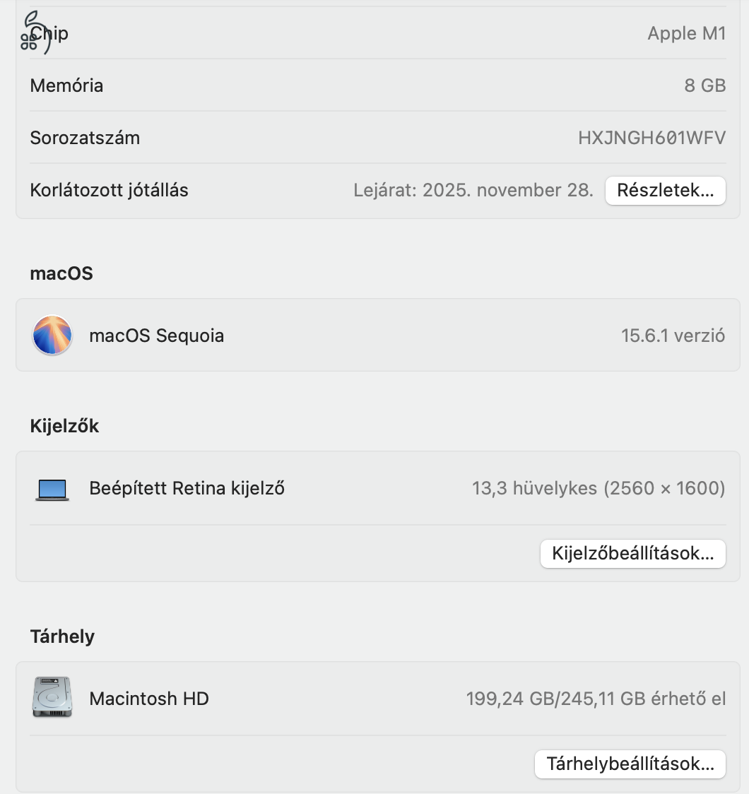 Macbook Air M1 13”