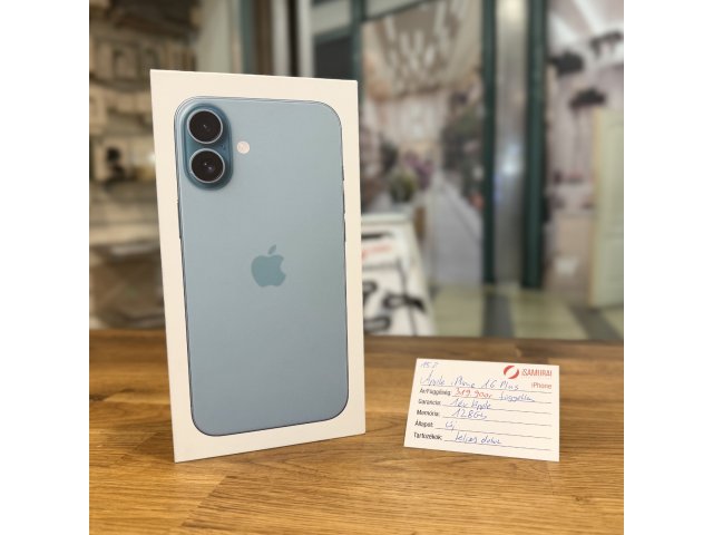 153. Apple iPhone 16 Plus – 128 GB – Récezöld – Bontatlan – 1 Év Apple gar.
