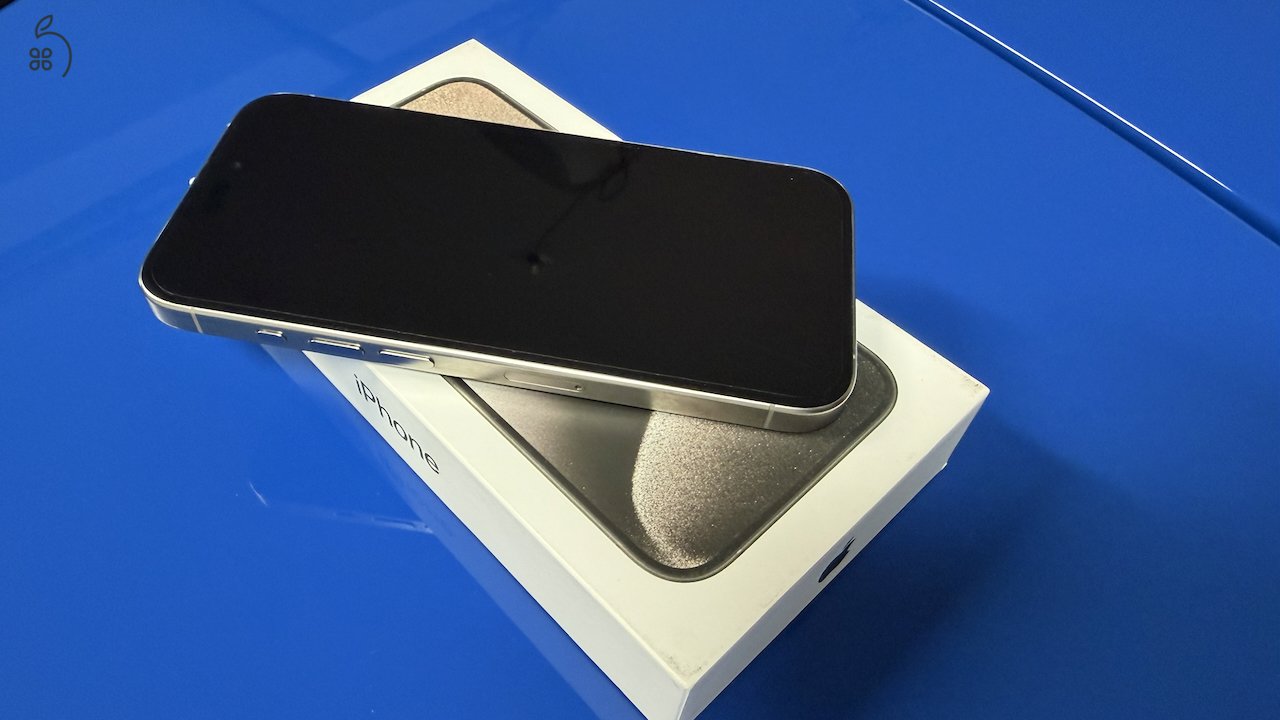 iPhone 15 Pro 256GB '23.10. havi 92% akku, független. Titánium. 