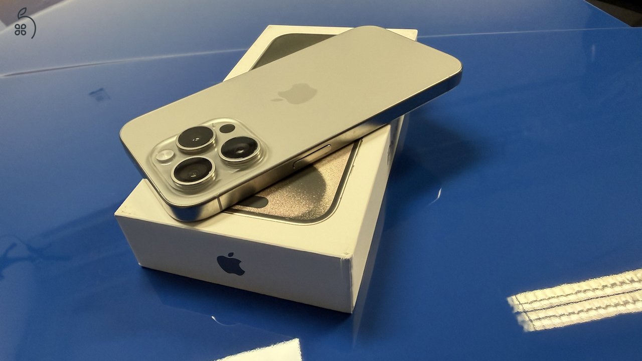 iPhone 15 Pro 256GB '23.10. havi 92% akku, független. Titánium. 