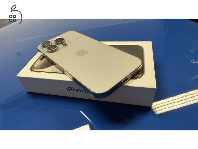 iPhone 15 Pro 256GB '23.10. havi 92% akku, független. Titánium. 