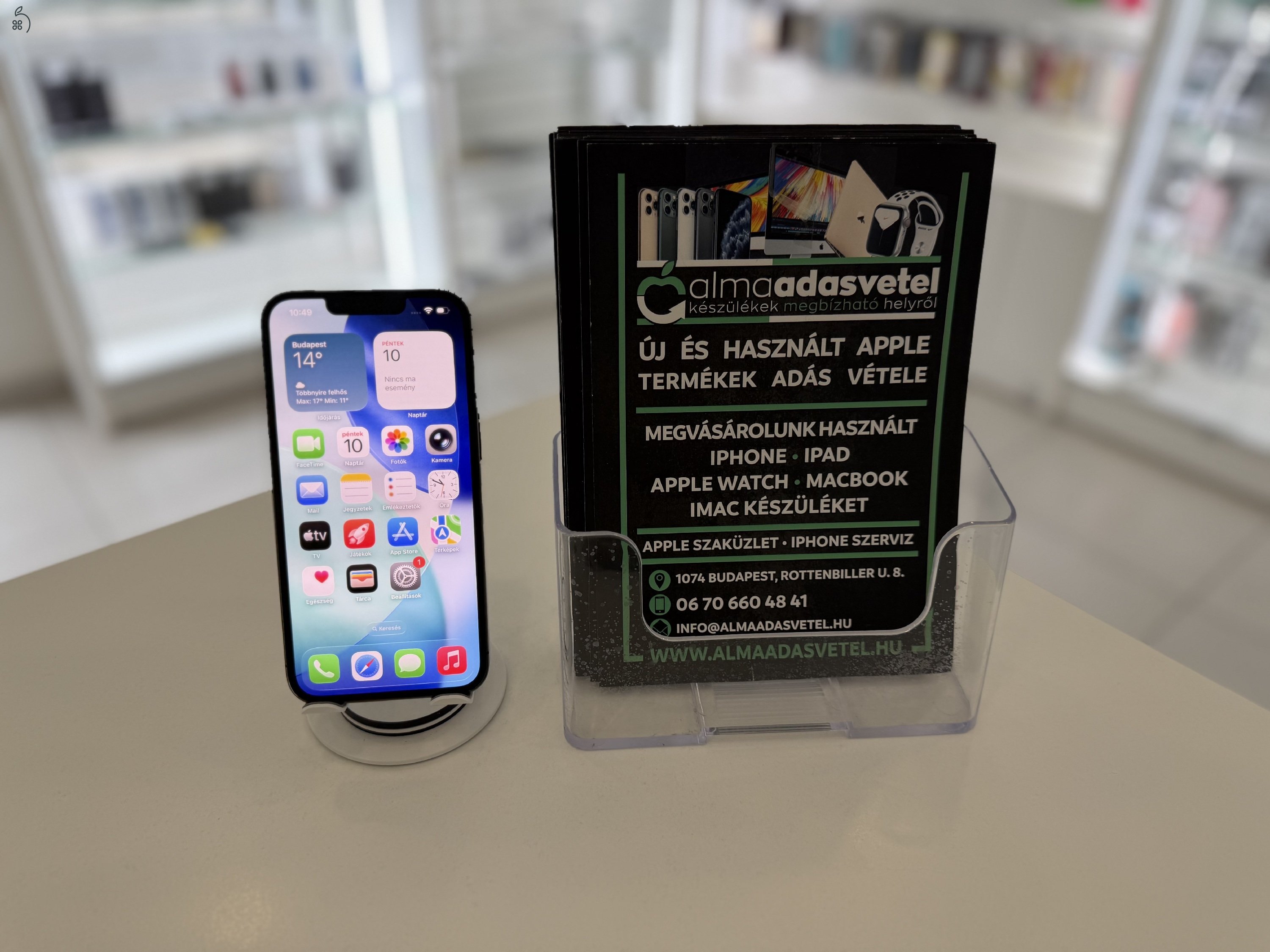 iPhone 13 Pro 128GB Független Újszerű/1-3 hónap gar./Akku 86%/p4500/