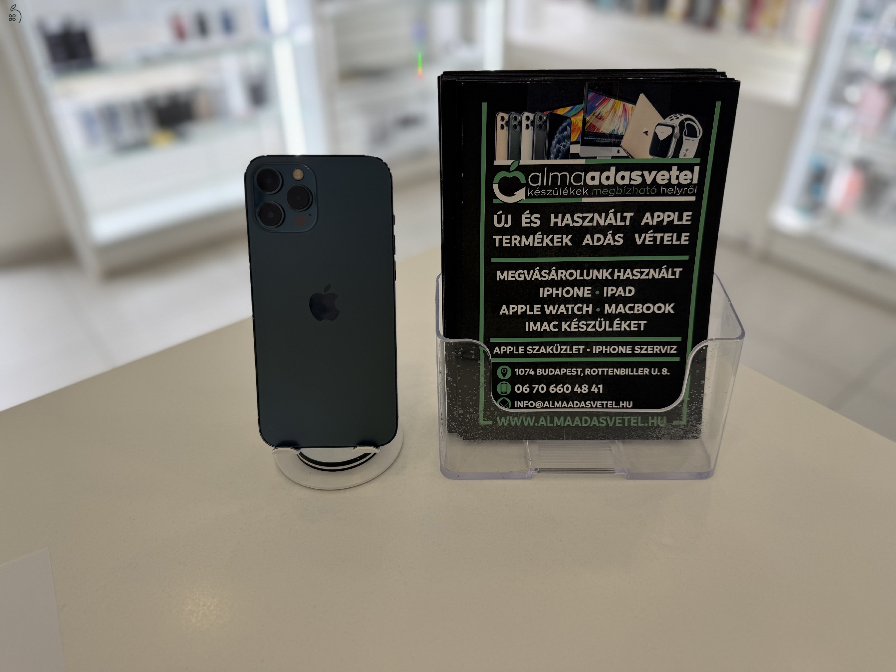 iPhone 12 Pro Max 128GB Független Megkímélt/1-3 hónap gar./Akku 100%/p4501