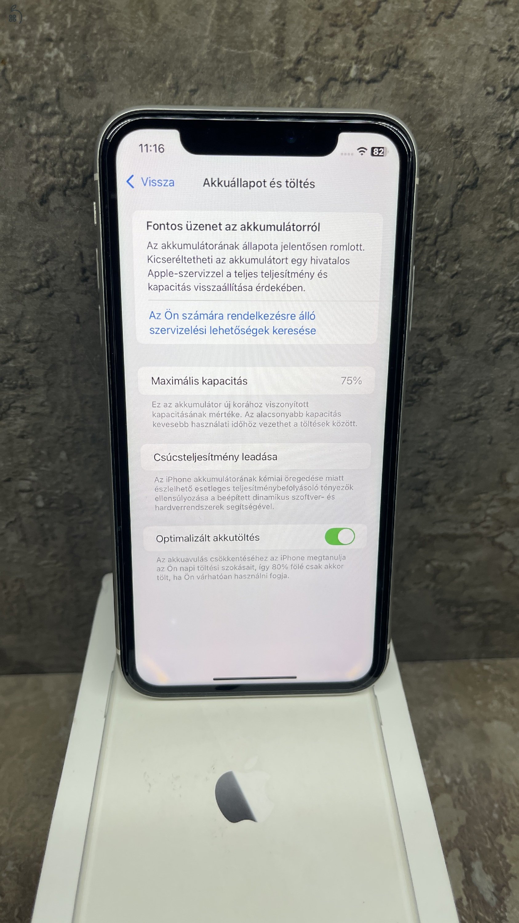 Iphone 11 128GB White Kártyafüggetlen !
