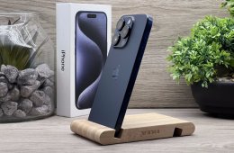 Hibátlan iPhone 15 Pro Blue Titanium 128GB 2 ÉV Garanciával Számlával 90% Akksi