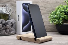 Hibátlan iPhone 15 Pro Blue Titanium 128GB 2 ÉV Garanciával Számlával 90% Akksi