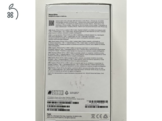 iPhone 15 Pro 128GB Makulátlan! Akku 97%!