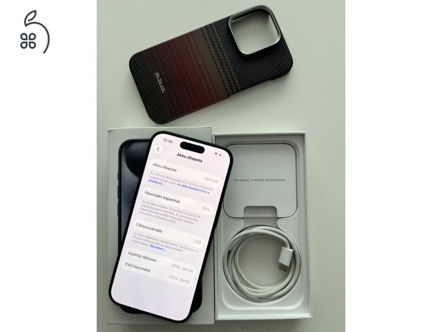 iPhone 15 Pro 128GB Makulátlan! Akku 97%!