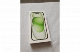 Iphone 15, zöld, 128 GB, kártyafüggetlen