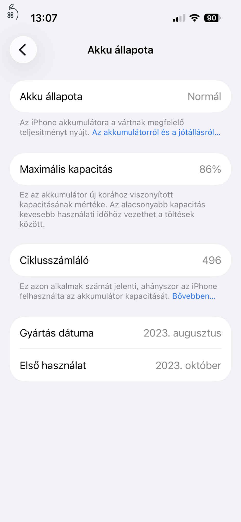 Iphone 15, zöld, 128 GB, kártyafüggetlen