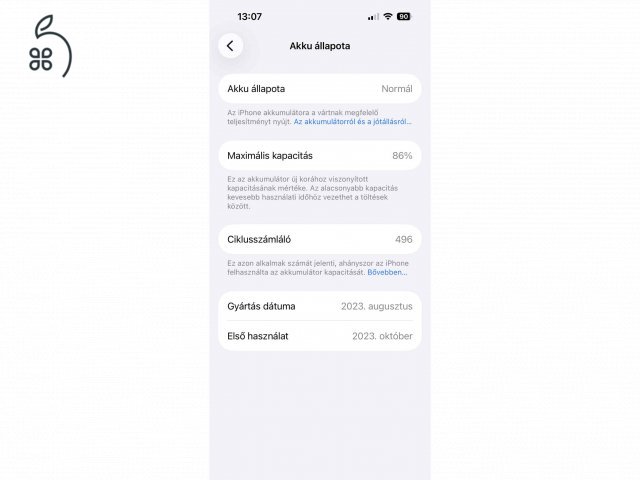 Iphone 15, zöld, 128 GB, kártyafüggetlen