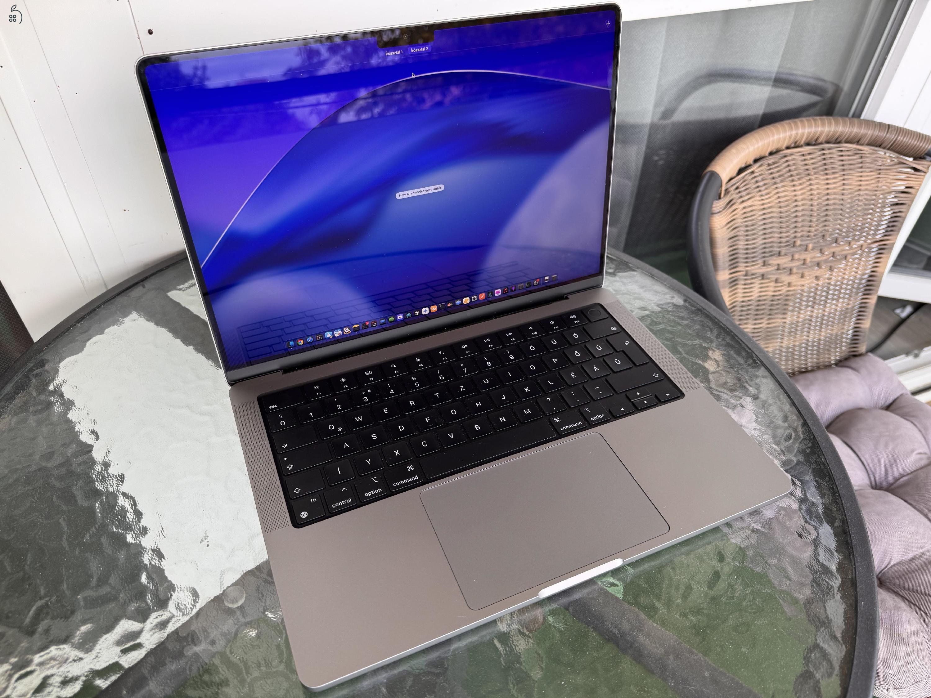 MacBook Pro 14 (2021) Space Gray, 16 GB RAM, 512 GB SSD (magyar bill)