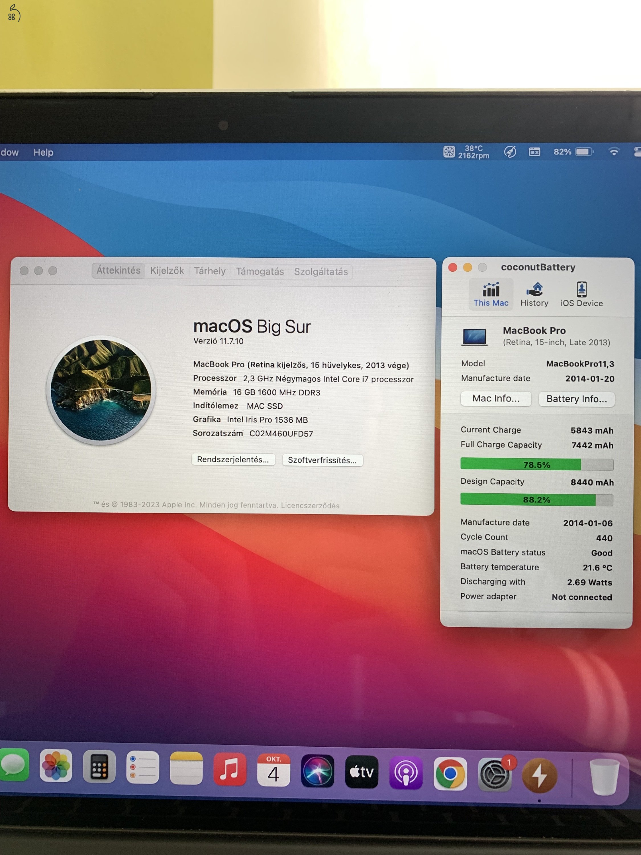Macbook Pro 2013 15” Retina 512GB