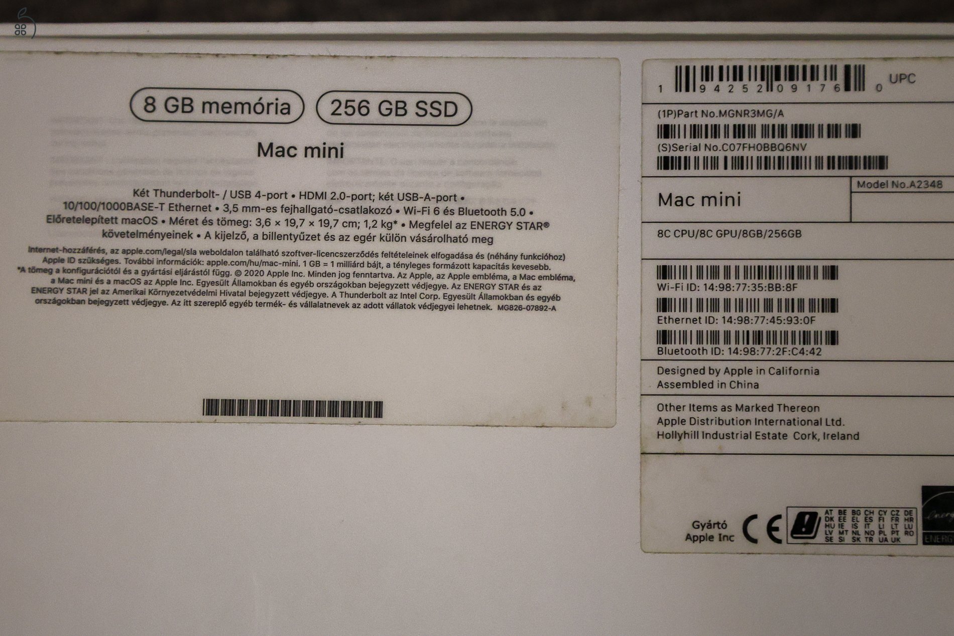 Apple Mac mini M1 8Gb RAM 8 CPU 8 GPU