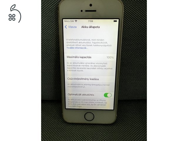 iPhone SE (1) rosegold - 100%-os akksi