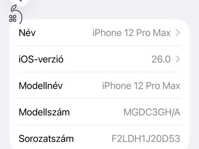 Eladó iPhone 12 Pro Max 256 GB tárhellyel grafit színben
