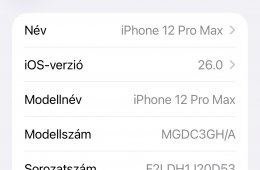 Eladó iPhone 12 Pro Max 256 GB tárhellyel grafit színben