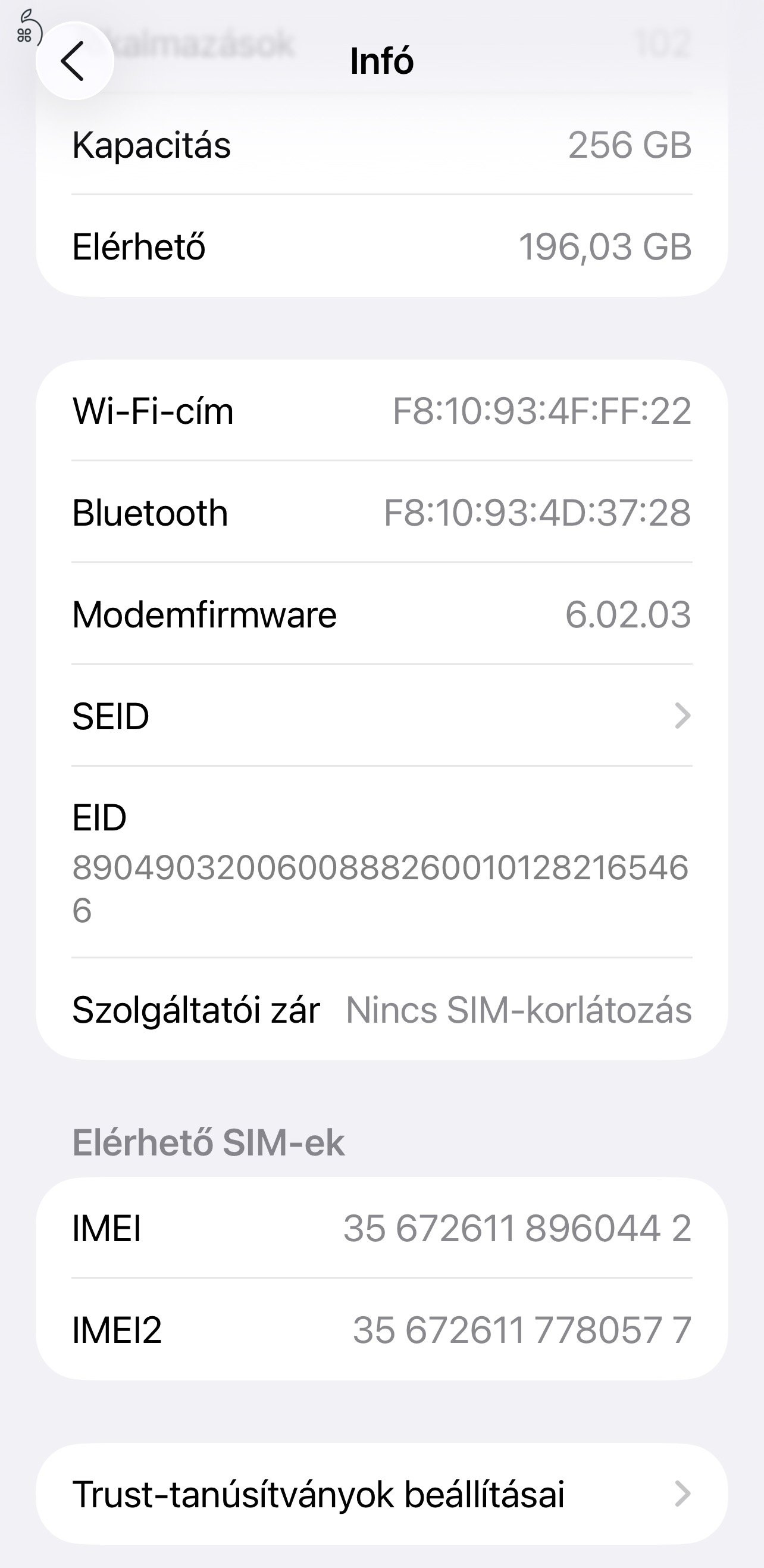 Eladó iPhone 12 Pro Max 256 GB tárhellyel grafit színben