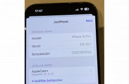 Iphone 15 pro 128 GB, natúr titán, Apple care +, 94 % akkumulátor 