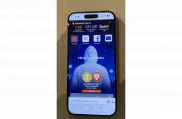 Iphone 15 pro 128 GB, natúr titán, Apple care +, 94 % akkumulátor 