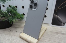 Apple iPhone 16 Pro Max – Natural Titanium – ProMotion, profi kamera, USB-C – 256 GB – Használt, megkímélt – 97% akku – 3 hónap garancia